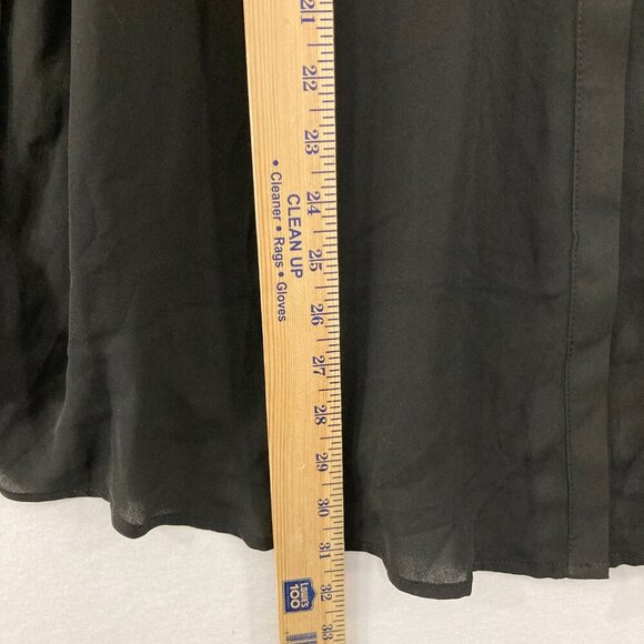 New Torrid 3X Madison Georgette Ruffle Mock Neck Button Up Shirt Preppy Office - Picture 8 of 12